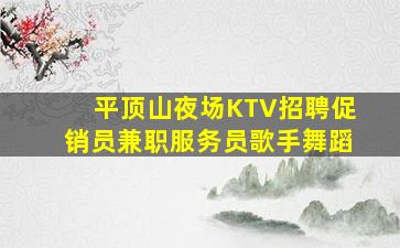 平顶山夜场KTV招聘促销员兼职服务员歌手舞蹈